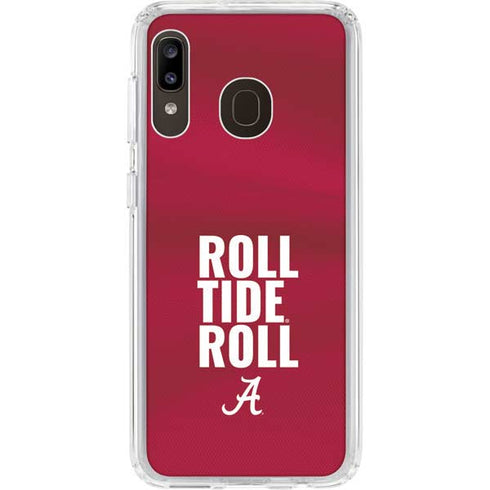 University of Alabama Roll Tide Roll Galaxy A20 Clear Case